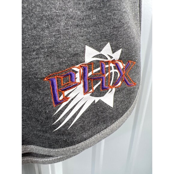 Phoenix Suns Sweat Shorts Medium Athletic Gray Elastic Drawstring Pull-On Logo E - Picture 3 of 3